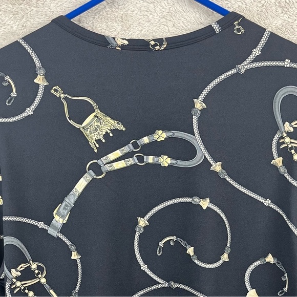 J. MCLAUGHLIN Catalina Cloth Chain Print Blouse Size XL - Picture 8 of 12